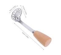 BESPORTBLE Schiacciapatate Manuale Piccolo in Acciaio con Manico in Legno Antiscivolo Set 2 Pezzi Utensile da Cucina Portatile per Patate Avocado e Frutta