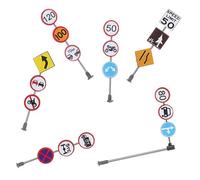 BESPORTBLE Segnali Stradali in Plastica per Giocattolo Educativo di Segnaletica Sicura Modelli di Cartelli Stradali per Apprendimento Regole Traffico per Ragazzi e Ragazze