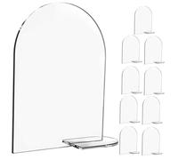 BESPORTBLE Segnaposto Acrilico Trasparente 10 Pezzi Supporto per Posti a Sedere Cartelli Numerici Riutilizzabili per Matrimoni e Feste Decorazione da Tavola Elegante e Sicura