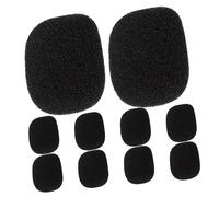 BESPORTBLE Set 10 Pezzi Coperture Per Microfono a Bavero Mini in Spugna Parabrezza Per Microfono Headset Per Uso in Ambienti Rumorosi Come Conferenze e Fiere