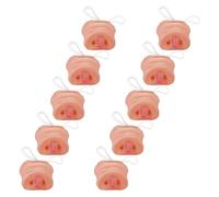 BESPORTBLE Set 10 Pezzi Naso di Maiale Realistico in Lattice con Elastico Rosa Naso Buffo per Cosplay e Costume Halloween per Adulti e Accessorio per Feste e Travestimenti