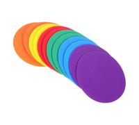 BESPORTBLE Set 12 Marcatori Circolari per Allenamento Calcio in Plastica Dischi Piatti Colorati Antiscivolo per Coni per Agilità Sportiva Indoor e Outdoor