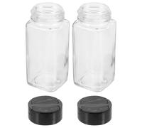 BESPORTBLE Set 2 Pezzi Barattoli per Spezie in Vetro 120 Ml Coperchio Pp e Tappo a Farfalla, Saliere Multifunzione per Cucina Domestica e Ristoranti, Contenitori Condimenti Resistenti