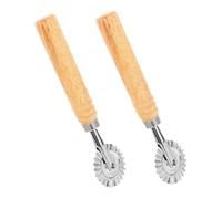 BESPORTBLE Set 2 Pezzi Tagliapasta a Reticolo in Lega di Zinco Manico Lungo Rullo per Pasta e Biscotti Utensile da Cucina Sicuro e Resistente per Dolci Fatti in Casa e Pizza