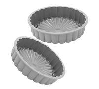BESPORTBLE Set 2 Stampi per Torta Charlotte in Silicone Alimentare Antiaderente Rotondi Resistenti a 230°C per Cheesecake Crostate e Dolci da Forno per Cucina Domestica e Preparazioni