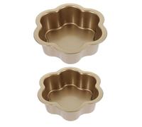 BESPORTBLE Set 2 Teglie per Torta a Fiore con Fondo Rimovibile Tortiera Profonda in Metallo Antiadherente Teglia da Forno Pratica per Mousse e Dolci Piccola Teglia da Forno per Uso