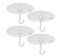 BESPORTBLE Set 4 Ganci Adesivi da Soffitto per Baldacchini in Plastica ABS Resistenti Ganci per Reti a Cupola da Interno Facili da Installare per Appendi Baldacchini e Reti Protettive