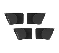 BESPORTBLE Set 4 Pezzi Supporti per Coperchi Pentole in ABS Nero senza Fori Scaffale da Parete Portacoperchi Cucina Salvaspazio Alta Capacità di Carico Materiale Antiruggine e Adesivo