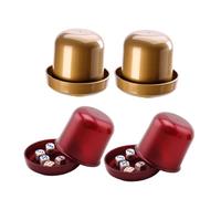 BESPORTBLE Set 4 Pezzi Tazza da Gioco per Dadi in Plastica Resistente Base Leggera e Compatta per Bar Ktv e Feste in Famiglia