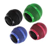 BESPORTBLE Set 4 Pezzi Teste Griglia Microfono in Metallo Colorate, Copertura Parabrezza Microfono Resistente, Accessori Microfoni Wireless per Performance e Protezione