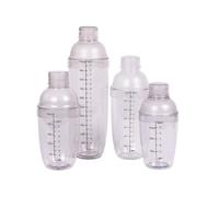 BESPORTBLE Set 5 Shaker per Cocktail in Plastica con Tazze Graduata 350Ml-1000Ml Mixer per Vino da Bar con Coperchio Adatto per Cocktail Tè al Latte e Bevande Miscelate