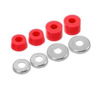 BESPORTBLE Set Boccole Ammortizzatori Skateboard in Pu Rosso Rondelle Antivibrazione per Longboard Cruiser e Carving, Kit Ferramenta Parti Supporto Truck per Uso Urbano e Discese