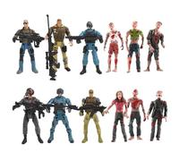 BESPORTBLE Set da 12 Action Figure Soldati Militari e Zombi in Plastica 10 Cm, Giocattoli da Soldato per Ragazzo Ragazza Dettagli Realistici, Gioco di Simulazione e Cosplay per Stile Casuale