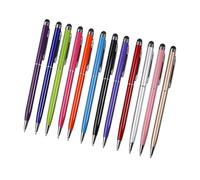 BESPORTBLE Set da 12 Pezzi Penna Capacitiva per Schermo Touch Punta a Sfera in Alluminio, Penna Touch Stilo Slim per Tablet e Cellulare, per Back To School Party e Ufficio Colore Casuale