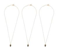 BESPORTBLE Set da 3 Collane Ciondolo a Forma di Pinolo Dorate Gioielli Retrò Resistenti per Donna Adatte per Maglioni e Accessori di Moda