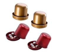 BESPORTBLE Set da 4 Coppe per Dadi in Plastica Spessa Base Resistenti e Leggeri per Gioco di Dadi in Bar Ktv Feste e Riunioni Familiari Includono per Divertimento Portatile