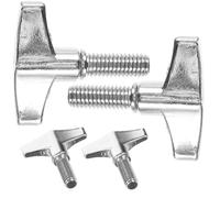 BESPORTBLE Set Da 4 Viti Ad Alette Per Tamburo e Dadi a Sgancio Rapido Per Supporto Piatti Batteria, Acciaio Metallico, Compatibili Vari Modelli, Accessori Per Riparazione e Configurazione Rack Jazz