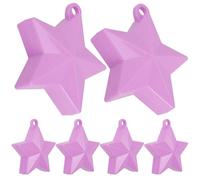 BESPORTBLE Set da 6 Pesi per Palloncini a Stella Cava Riempibile, Clip di Ancoraggio per Decorazioni Feste e Matrimoni, Peso per Palloncini da Tavolo e All’aperto, Colore Lilla Chiaro