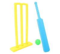 BESPORTBLE Set da Cricket per Unisex Mazze Leggere, Ceppi e Palline in Plastica Resistenti, Kit Giochi Sportivi per attività all’Aperto e Interazione Genitori-Figli, per Colore Casuale