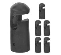 BESPORTBLE Set di 6 coperture universali per pali da trampolino, in plastica, colore nero, tappi di ricambio per mini trampolini, copertura protettiva per pali di recinzione, adatti per interni ed