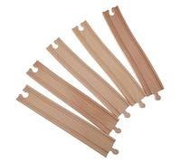 BESPORTBLE Set di Espansione Binari in Legno per Trenino, Accessori Assemblabili 5 Pezzi Curvi, Gioco Educativo per Bambini come Regalo di Compleanno o Natale