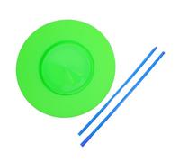 BESPORTBLE Set di Piatti da Giocoleria in Plastica Verde con Bastoncini per Principianti e Professionisti, Facile da Imparare, per Spettacoli Circensi e Allenamento di Abilità