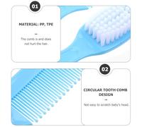 BESPORTBLE Set Pettine e Spazzola per Ragazzo Ragazza Setole Morbide Massaggio Delicato Cuoio Capelluto Design Ergonomico Adatto per la Cura Quotidiana dei Chioma dei e Uso in Casa