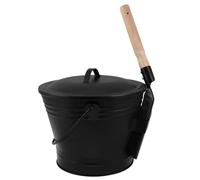 BESPORTBLE Set Secchio e Paletta per Cenere in Metallo Resistente al Calore con Coperchio, Attrezzi per Caminetti per Riscaldamento a Legna e Carbone, Accessori per Pulizia Sicura e