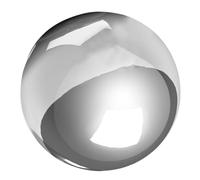BESPORTBLE Sfera Cava in Acciaio Inossidabile Lucidata a Specchio, Leggera e Decorativa per Esterni e Ringhiere, Sfera Contemporanea da Giardino Argento 180mm