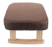 BESPORTBLE Sgabello Basso Stile Vintage Moderno per Ingresso e Zona Cambio Scarpe Pouf da Casa con Seduta Imbottita, Legno e Metallo, Colore Caffè per Cambiare le Scarpe