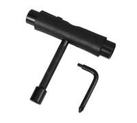 BESPORTBLE Skateboard T Tool Nero Multifunzione per Riparazione Skateboard e Longboard Strumento Tascabile Antiscivolo Portatile per Appassionati dello Skateboarding