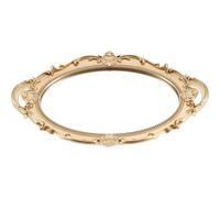 BESPORTBLE Specchio da Trucco Vintage Oro in Resina Design Barocco Irregolare, Riflesso Chiaro e Decorazione da Parete per Corridoio Elegante e Funzionale