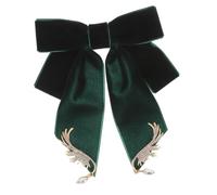 BESPORTBLE Spilla a fiocco spilla per vestiti arco vestito moda decorazione accessorio chic cravatta decorativa spille con fiocco per donna spilla barocca Panno di Dark Green