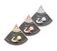 BESPORTBLE Spilla da Petto in Lega per Ragazzo Ragazza 3 Pezzi Distintivo Embrione, Spilla Decorativa per Vestiti e Zaini, Accessorio Moda per Outfit in Stile Europeo-americano