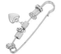 BESPORTBLE Spilla Donna Vintage a Forma di Cuore Fibbia Retrò per Mantello e Sciarpa Accessorio Decorativo Argento Leggero per Abbigliamento e Occasioni Speciali