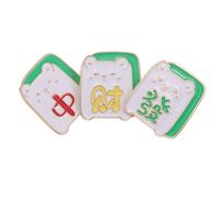 BESPORTBLE Spilla Mahjong da 3 Pezzi Carte da Gioco Cinesi Spilla Portafortuna da Bavero e Sciarpa Distintivo Decorativo Resistente per Abbigliamento Cappelli e Accessori Donna