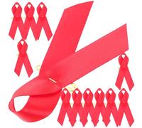 BESPORTBLE Spilla Nastro Rosso ’ 16 Cm X 1,3 Cm, Accessorio per Raccolta Fondi e Sensibilizzazione, Spilla Portatile per Abbigliamento e Borse, Simbolo Ufficiale di Consapevolezza