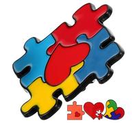 BESPORTBLE Spille Puzzle Arcobaleno in Metallo 4 Pezzi Set Spilla da Bavero e da Petto Colorata per Decorazione Abbigliamento Borse e Zaini Accessorio Simbolo Autismo Chiusura Sicura