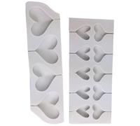 BESPORTBLE Stampi in Silicone per Alimenti a Forma di Cuore Set da 2 Pezzi 4 e 10 Cavità Riutilizzabili e Flessibili per Lecca-Lecca Caramelle e Preparazioni Dolci Fai da Te Adatti per