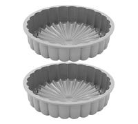 BESPORTBLE Stampi Rotondi in Silicone Alimentare per Dolci, Set da 2 Pezzi Resistenti a 230°C, Tortiere a Forma di Fiore per Forno, per Pasticceria Casalinga e Decorazione Torte