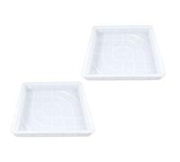 BESPORTBLE Stampo per Pavimentazione in Plastica Pp Riutilizzabile 25x25x4cm, Set 2 Pezzi per Gradini e Sentieri da Giardino, Forma per Calcestruzzo e Cemento per Esterni