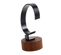 BESPORTBLE Stand per Orologi in Legno di Noce Nero con Espositore in Acrilico Organizer da Scrivania per Gioielli e Accessori Carica Orologi Multifunzionale