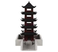 BESPORTBLE Statuetta Antica di Pagoda: Miniatura del di Torre Cinese - architettura Asiatica Antica - Accessorio Decorativo Bonsai - Ornamento in plastica per Giardino Zen