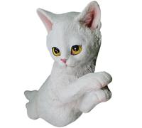 BESPORTBLE Statuetta Gatto in Resina Artigianale Decorazione da Tavolo Compatta e Stabile come Regalo per Amanti dei Gatti per Arredare Casa e Negozio