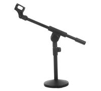 BESPORTBLE Supporto Microfono da Tavolo in Metallo con Asta Regolabile e Base Pesante Stand Mic Stabile per Podcast e Musica Clip Microfono Inclusa Design Incline Antivibrazioni Duraturo per