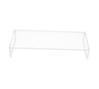 BESPORTBLE Supporto Monitor da Scrivania in Ferro Bianco Alzatina Ergonomica e Resistente per Laptop e Computer Rialzo Compatto per Comfort e Benessere per Casa e Ufficio