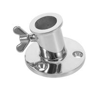 BESPORTBLE Supporto per Asta Bandiera in Acciaio 25Mm Base di Montaggio Robusta per Bandiera da Esterno Staffa Portabandiera da Parete Resistente per Giardino Camion e Decorazioni