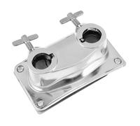 BESPORTBLE Supporto per Gamba Grancassa Doppia Base in Metallo per Batteria Morsetto Compatto e Installazione Rapida Staffa per Tom da Pavimento Adatta a Performance Live e Prove