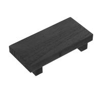 BESPORTBLE Supporto per Vasi in Legno Nero Rettangolare Griglia Decorativa | Rialzo Compatto per Candele e Vasetti, Stile Rustico e Classico, per Mensole e Piano Lavabo