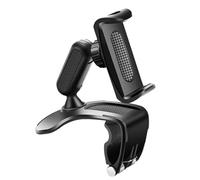 BESPORTBLE Supporto Telefonino per Auto in ABS Nero con Clip Rotante, Porta Cellulare Regolabile per Cruscotto e Specchietto, Uso per Telefono e Smartphone